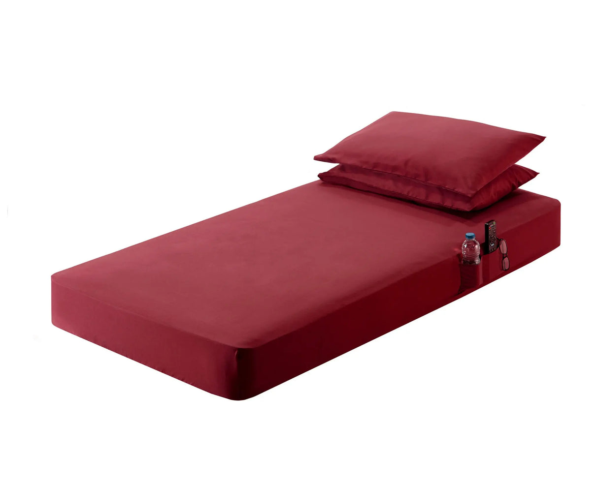 Burgundy Bed Sheets, Fits SemiTruck/RV Mattresses Assorted Sizes