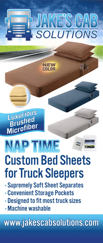 Brown bed sheets fits semi truck and RV mattresses in assorted sizes