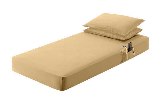 Buttery Soft 7.5 mattress capabilities  mustard sheet Set for semi-truck