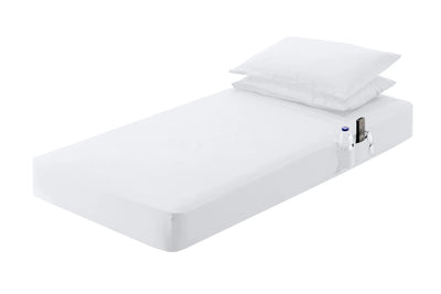 Durable white fitted sheets for semi truck and camper mattresses, fits various sizes